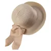 Baretten Sweet Straw Hat Round Dome Lichtgewicht Vrouwen Vrouwelijke Vakantie UV-bescherming Vizier