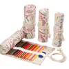 Pencil Bags 1224364872 Hole Colorful Cloth Case Antique Aesthetics Stationery Cosmetic Storage Bag Box 050045 230707