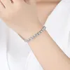 Bracelets porte-bonheur Bracelet de tennis à la mode pour femmes filles luxe Micro cristal Braslet or argent couleur chaîne Bracelets bijoux