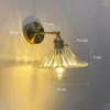 Wall Lamps Decorative Nordic Lamp Glass Shade Rotatable Modern Brass Bedside Led Mirror Light Fixture For Indoor Hallway Bedroom