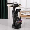 オブジェクト樹脂犬像リビングルームの装飾装飾収納トレイ彫刻テーブル装飾品動物置物ホームデスク装飾 T230710