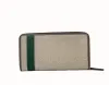 Portfele od projektantów Ophidia luksusowa męska torebka z wytłoczoną podwójną literą z czerwono-zielonym uchwytem na karty z taśmy moda marmont zamek błyskawiczny sprzęgło wysokiej jakości jackie1961