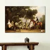 High Quality George Stubbs Painting Horse Canvas Art The Melbourne Millbank Families Handmade Classical Landscape Artwork