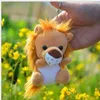 Plush Keychains Wholesale 20pcslot 10cm cute animal Zoo Elephant Lion Tiger Monkey plush toys Keychain Pendants party gifts 10 styles 230707