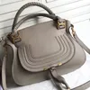 Marcie Kleine Doppel-Tragetasche, Sattelstiche, genarbtes Leder, modische Luxus-Designer-Damen-Schultertaschen, Tote, schräge Umhängetasche