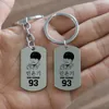 BT21 مزيج من الفولاذ المقاوم للصدأ مقاوم للمقاوم للرصاص فريق شباب معلقة علامة Keychain K-pop Bangtan Boys RM Jimin v Suga J-Hope Jungkook Jin