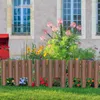 Decorative Flowers 5Pcs Removable Fence Plastic Garden Border Fencing Ornament Patio Flower Bed Supply Animal Barrier Wedding Decor