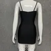 Casual Dresses Women Summer Ladies Sexy Mesh Diamonds Crystal Mini Black Bodycon Bandage Dress 2023 Elegant Evening Party Club