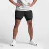 Lu Fitness Shorts Мужские двойные спортивные спортивные спортивные брюки.