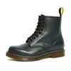 디자이너 부츠 짧은 부츠 Martens Martins 디자이너 남성 여성 Marten High Leather Winter Booties 신발 검은 흰색 부츠 크기 36-44