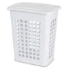 Paniers de rangement Sterilite Rectangulaire LiftTop Panier à linge en plastique Blanc Ensemble de 4 paniers à linge pliants vêtements sales 230710