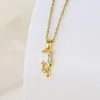 Hänge halsband mode enkel geometri rektangel för kvinnor trendiga kvinnliga guld färg rostfritt stål smycken grossist