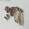 Ensembles de vêtements Toddler Bébé Garçons et Filles Salopette Printemps et Automne Bavoirs Vintage en Velours Côtelé Solide Bébé Coton Casual Vêtements pour Enfants Filles 0-24M Z230710