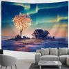 Tapisseries Scène de Neige Tapisserie Thème d'hiver Tenture Murale Scène de Neige Naturelle Paysage Art Maison Chambre Salon dortoir décorations