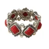 Charm Bracelets estilo étnico europeu e americano personalizado retrô liga turquesa pulseira elástica para mulheres joias boêmias
