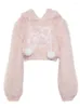 Vrouwen Truien Warm Roze Lolita Kawaii Trui Vrouwen Losse Japanse Zoete Fee Hooded Tops Vrouwelijke Lange Mouwen Koreaanse Truien winter