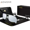Sunglasses AOWEAR Mens Aviation Men Polarized Mirror Sunglass for Man HD Driving Sun Glasses lunettes de soleil homme 230707
