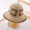 Cappelli a tesa larga 2023 Cappello all'uncinetto in paglia da donna Panamas Protezione UV Visiera parasole Spiaggia Pieghevole Estate femminile