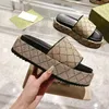 Damen-Designer-Sandale, Plateau-Slides, Herren-Slipper, dicker Boden, Schuhe, Flip-Flops, Sommer, flach, lässig, Strand, Sandale, echtes Leder, hohe Qualität, mit Box 10A