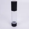 50ml Classic Black Vacuum Airless Pump Bottle Cosmetic Essence Oil Lotion Packaging Bottiglia riutilizzabile lin3448 Fhcau