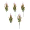 Fleurs décoratives 5Pcs Durable Simulation Lavande En Plastique Plante Artificielle Réaliste Vert Mariage Décor