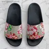 TSM Designer Tofflor Gummi Slides Sandal Blommar Grön Röd Vit Web Mode Herr Damskor Strand Flip Flops med Flower Box Topsportmarket Stor storlek 13 48 T230710