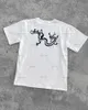 T-shirts pour hommes American retro street foam dragon t-shirt à manches courtes mens été tendance simple lâche style original 230710