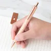 Długopisy kulkowe 1 sztuka Lytwtws naciśnij długopis luksusowy śliczny ślub złoty metal papiernicze szkolne materiały biurowe wysokiej jakości 230707