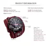 Uhren Herren Quarzuhren Jessingshow Armbanduhr 2023 Rindslederarmband Punk-Stil Uhr für Männer Breite Echtlederarmbänder