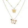 Pendant Necklaces Cute Butterfly Choker Necklace For Women Double Layers Statement Korean Fashion Jewelry Gifts