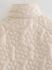 Cappotto trapuntato da donna in pelliccia Zack Rain con colletto floreale 2022 Autunno Inverno Donna Parka caldo Elegante capispalla femminile allentato spesso Mujer