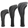 Other Golf Products 3Pcsset Portable Golf Club Head Covers Golf Wood Club Cover Driver 1 3 5 Fairway Woods Headcovers Long Neck Golfing Accessories 230707