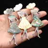 Hanger Kettingen Natuurlijke Shell Lady Girl Broches Ketting Danser Legering Bedels Bruiloften Banket Party Voor Vrouwen Sieraden Gift