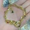 Neue Designer-Halskette und Armband für Damen und Herren, Unisex, dreieckige Armbänder, Goldkette, Ohrring, Ring, Messing, Charm-Halsketten, Geschenke, PSN4--11