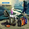 Outdoor Waterdichte Elektronische Aansteker Draagbare USB Opladen Plasma Dual Arc Ontsteker Roken Accessoires Camping Gereedschap EX7T