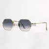 Sunglasses Fashion Octagonal Sunglasses Womens Mens Vintage Sun Glasses UV Protection Gradient Glass lenses Metal Frame Sunglasses x0710