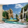 Tapisseries Dôme Caméras Beau Paysage De Vague Imprimé Grande Tapisserie Murale Tenture Murale Tapisseries Mur Art Nature Paysage Chambre Salon