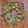 Decorative Flowers DIY Artificial Flower Wreath Wildflower Garland Mixed Wreaths Wall Door Window Garden Hanging Festival Party Decoration