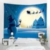 Tapeçarias Natal Neve Tapeçaria Santa Presentes Lareira Árvore Parede Pendurado Quarto Quarto Dormitório Decoração de Casa