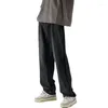 メンズジーンズストレート男性カジュアルルーズワイドレッグパンツカウボーイマンストリート韓国ヒップホップズボンボーイブランド服 E115