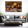 Still Life Canvas Art Apples and Manderines Handmade Pierre Auguste Renoir Painting Artwork Modern Living Room Decor