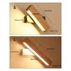 Wall Lamp Light Bedroom Art Decorative Bar Reading Nursing Night Lighting Decoration Bedside Wood Warm 21cm Black 4W