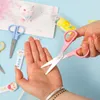 Office Scissors 24 pcslot Cartoon Animal Rabbit Bear Art Safety Paper Cutter Utility knife School Supplies Stationery Gifts 230707