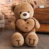 Bambole di peluche 100cm Big I LOVE YOU Teddy Bear Peluche Bella Enorme Farcito Morbido Orso Bambola Amante Orso Giocattolo per bambini Regalo di compleanno per amiche 230707