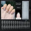 False Nails 300Pcs Full Cover Sculpted Nail Tips Clear Short Round Square Almond Fake Extra Long Supplies Manicure