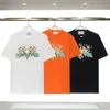 2023 Summer Graphic Floral Letter Pr3nt Men's Casual T-Shirts Crew Neck Short-Sleeve Breathable Fashion Men's Tees FB037