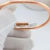 Brazalete de alta edición Modelo pequeño Pulseras de uñas delgadas Brazaletes para mujeres Hombres AAA Cubic Zirconia 316L Joyería de acero de titanio Diseñador de joyas Diseño de lujo J230710