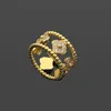 Doces de trevo de trevo de quatro folhas anéis de caleidoscópio anel feminino Projeto de minoria feminina Sensidade de jóias simples de trevo jóias de joias