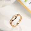 Fedi nuziali Deluxe Anello in oro rosa 18 carati con diamanti neri naturali con intersezione di linee geometriche Anello con diamanti nuziali Gioielli moda vintage Z230712