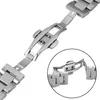 Bracelets de montre 18mm argent solide lien bracelet en acier inoxydable bande 20mm bracelets de montre pour hommes femmes 22mm remplacer Bracelet 2 barres à ressort